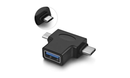 OTG Converter USB 3.0 to Micro USB and Type-C Adapter