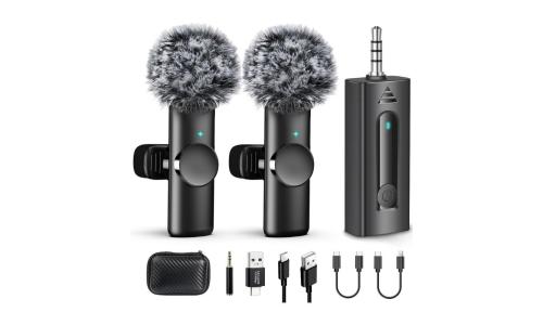 Wireless Lavalier Microphone 2-Pack