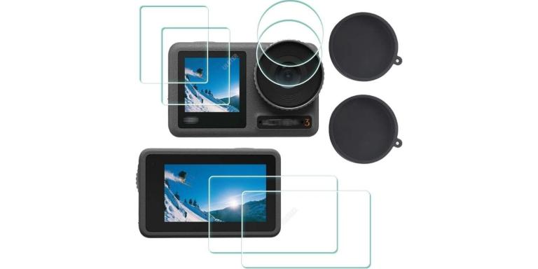 Screen Protector with Lens Cap Cover for the DJI OSMO Action 3