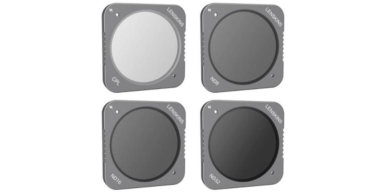 4-Pack Lens Filter Set ND8 ND16 ND32 CPL for DJI Action 2 Camera